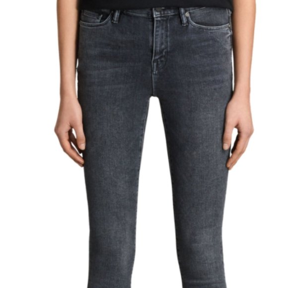 NWT All Saints Eve Skinny Jeans in Raven Black - Picture 2 of 10